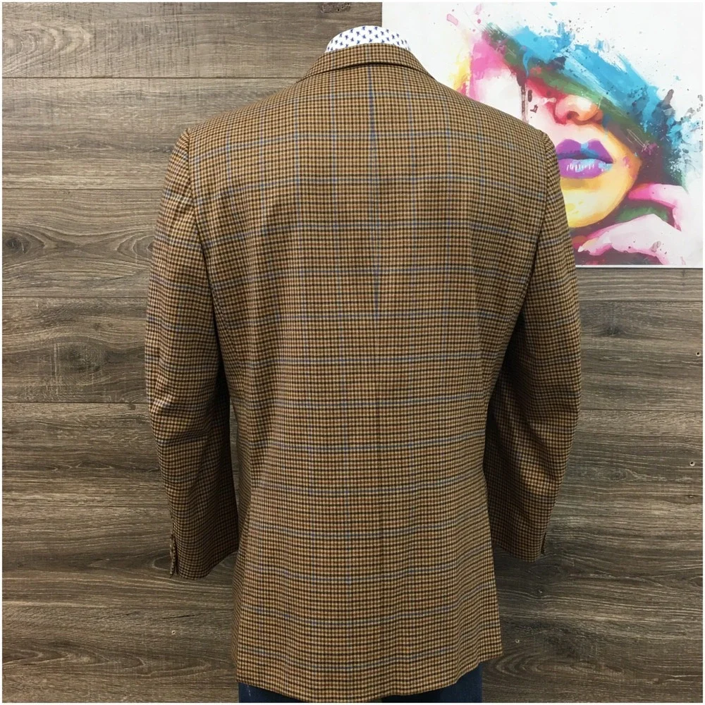 ERMENEGILDO ZEGNA Mens Blazer Sport Coat Casual Jacket Size 46L Wool Suit - Picture 11 of 12